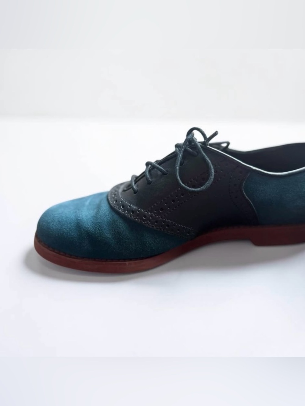 GH Bass Enfield Preppy Dark Academia Suede Leather Oxfords Sz 6.5